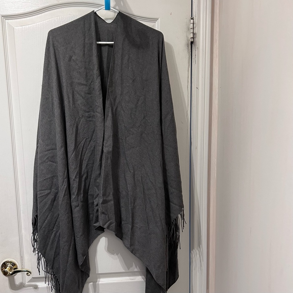 Dark grey mid length cape one size